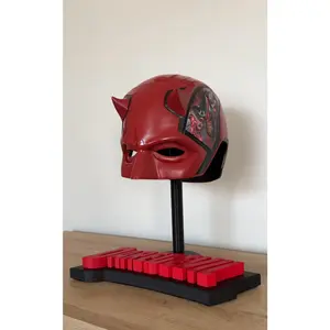 Daredevil Custom Display Cowl – Finished with Comic Strip Art