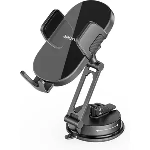 Universal Vacuum Phone Holders for Your Car [° Rotation Metal Holder] Upgraded Suction Cup Phone Mount for Car/Tesla/Mirror/Wall, Foldable Tesla Phone Mount for All Phones and Thick Cases