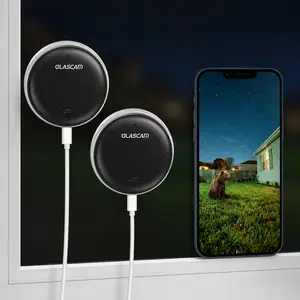 2Pack 2K Window Camera with UltraColor Night Vision, AI Alerts, Dual-Band WiFi, 24/7 Recording, Stick-on, No Drilling, 2-Way Talk for Home Security