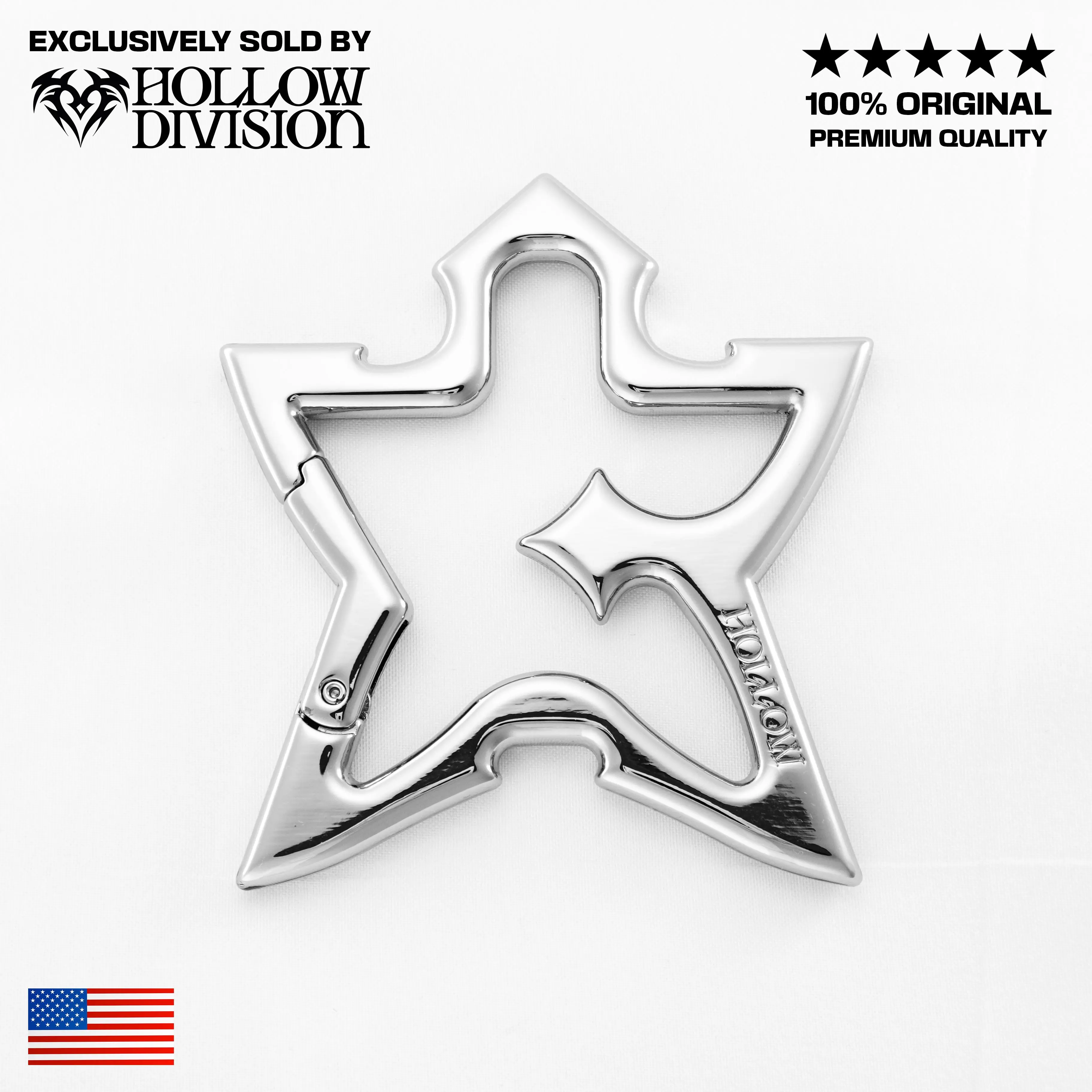 Hollow Star Keeper Carabiner - Original Ninja Star Metal Keychain