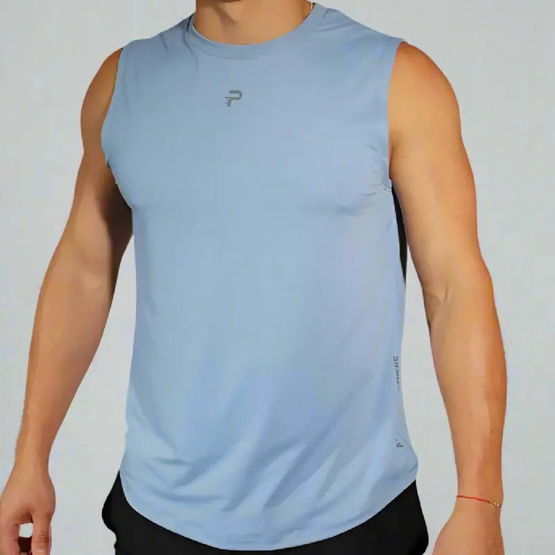 "AeroFlow" Hemmed Tank - Coastal Blue