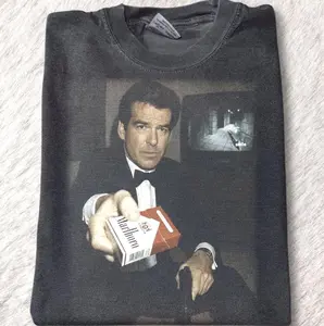 James Bond Goldeneye Vintage Graphic T Shirt, Unisex Cotton Tee Gaming 90s, Womenswear Menswear Top Streetwear K49