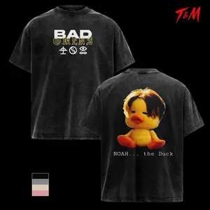 Vintage Bad Omens Noah the Duck Washed T-Shirt | Unisex Nu-metal Music Graphic Tee | Rock Band Retro Music Shirt | Casual Comfort Cotton Fabric Fit Top | Men's and Women's Clothing