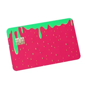 Strawberry Card vinyl credit card skin cover for debit or credit cards
