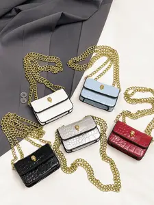 Women's PU Material Crossbody Shoulder Bag, Chain Design, Multiple Colors Available, Ideal for Daily Commute & Outdoors, Crossbody Shoulder Purses