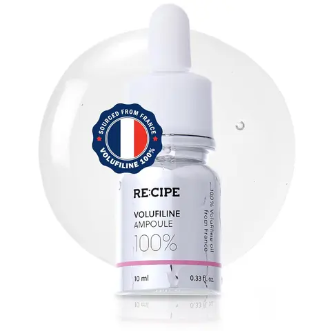 RE:CIPE Volufiline 100% Ampoule - Official Product From France, Sederma - Pure Volufiline Serum - DIY Skin Care Booster for Face & Body - Hydrating & Age-Defying Formula for Elevated Resilience 0.33 fl oz