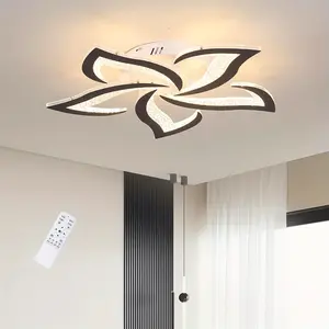 Modern LED Ceiling Light, Dimmable Flush Mount Lighting with Remote Control for Living Room, Dining Room, Hallway, Kitchen