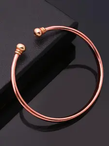 Minimalist Temperament Copper Open Bangle, Elegant Bangle, Fashionable Jewelry for Women & Men, Trendy All-match & Exquisite Jewelry for Birthday Gift