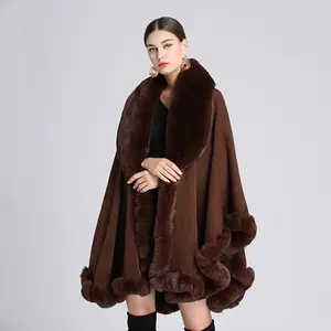 Women’s mid-length coats, jackets, capes, ponchos — thick, warm, with fur collars; Y2K streetwear style; elegant for autumn and winter