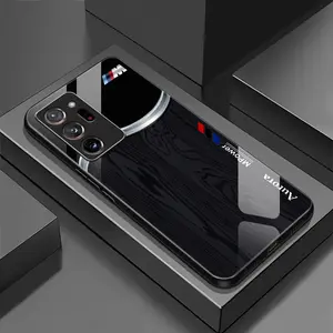 Suitable for [Galaxy Note20 Ultra 5g] wood grain mobile phone case, high-value glass shell, personalized business style mobile phone case, simple new mobile phone case-888