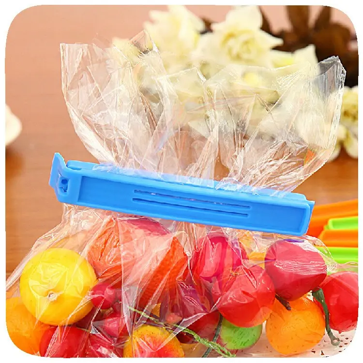 5-Pack Reusable Food Bag Clips - Airtight Plastic Sealing Clips for Snacks, Cereal & Chips Storage - Keep Food Fresh & Moisture-Free (Colorful Kitchen Organization Accessories)