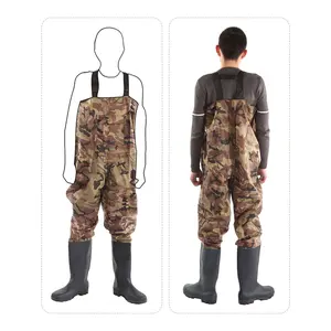 Retro   3-Ply Nylon/PVC Fishing Hunting Waterproof Chest Waders   Insulated Neoprene With Boots For Men&Women Kids Women's Tri Taupe