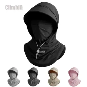 Women Men UPF 90+ UV Protection Balaclava Sun Hat | SunSafeTok OutdoorTok Full Face Neck Flap Wide Brim Cooling Hood | Birthday Gift for Him Her Fishing Cycling Motorcycle Outdoor Daily Wear