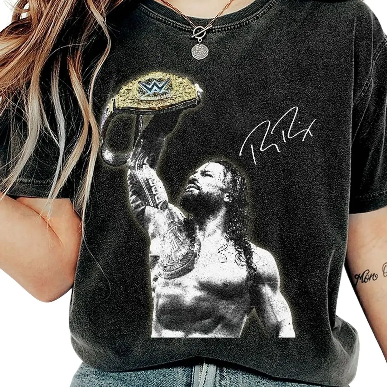 Vintage Roman Signature Shirt, Unisex Men & Women, Trendy Streatwear Gift, Cotton
