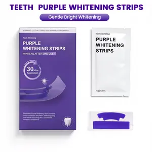 Whitening Strips, Teeth Whitening Strips, Purple Tooth Whitening - 14 strips 7 Whitening Sessions - Safe for Enamel - Tooth Stain Treatment  - Non Sensitive Teeth Whitening - Peroxide-Free