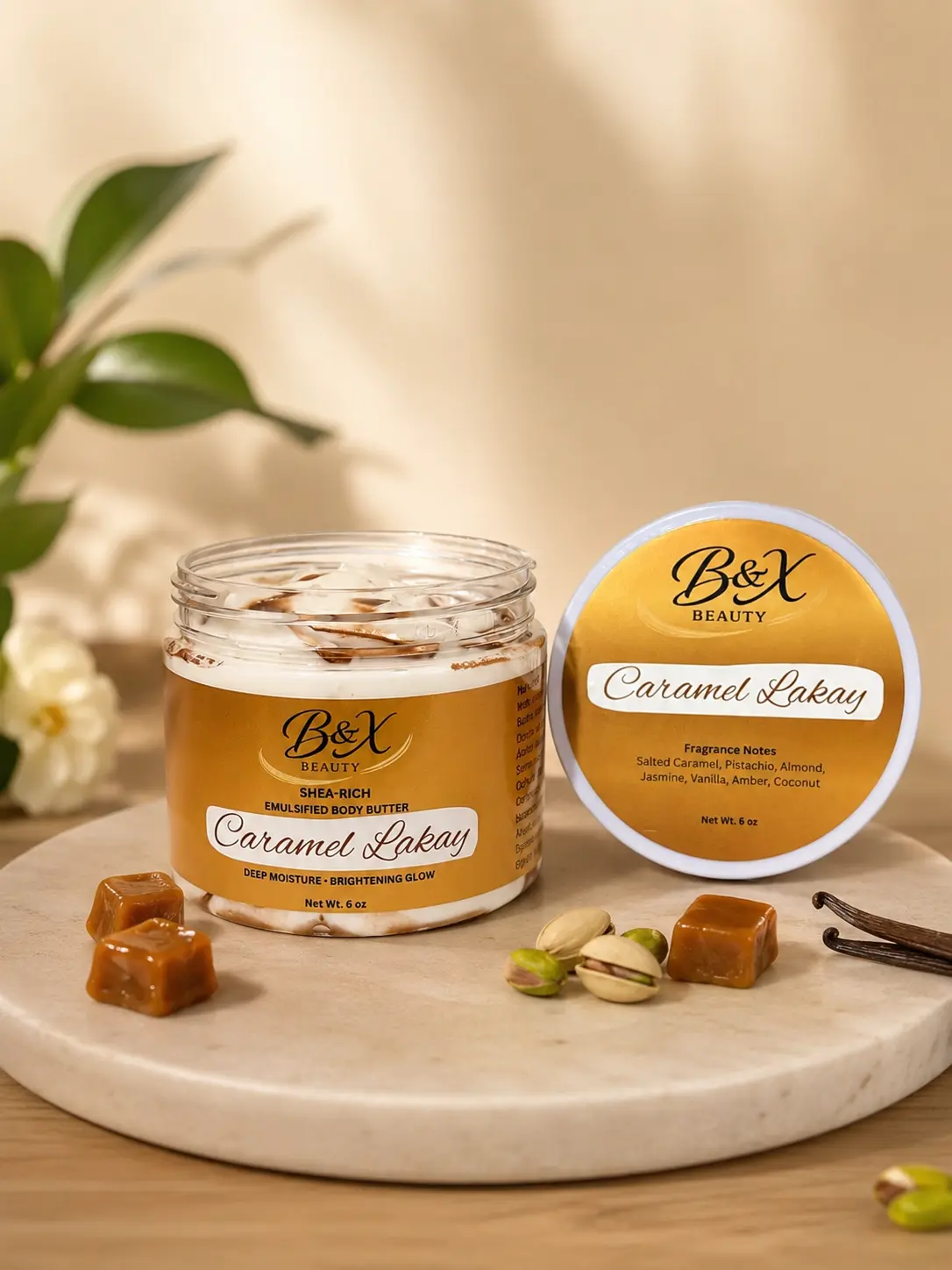 Brazilian Glow Sculpting Body Butter with Shea, Mango & Coffee for Deep Moisture, Aluminum & Cruelty Free Daily Body Lotion, 6 oz