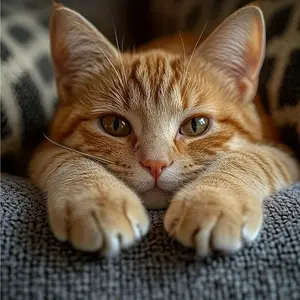 1-Piece Framed Diamond Painting Set - Kitten, Round DIY Canvas Art, Frameless, 2D Flat Drawing Board Suitable for Adults and Beginners, Relaxing Craft Project, Decorate Your Home, Perfect Gift for Cat Lovers