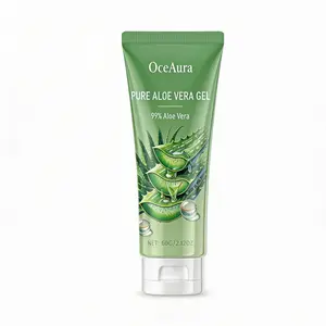 OCEAURA Pure Aloe Vera Gel, Triple Hydrating Face & Body Moisturizer with Aloe Barbadensis, Multi-Use Sunburn Relief Daily Cream, Non-Sticky Fast Absorbing for Sensitive Skin