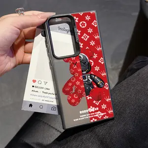 Fashion Cute R-Roberts Bear Phone Case Suitable for Samsung Galaxy S26 S25 S24 A37 A57 A17 A07 A56 A26 A36 A55 A35 A06 A16 A05 A14 A24 A34 A54 A15 A05s A04e A25 S23 S22 S21 S20 FE Ultra Plus Edge 4G 5G Anti Fall Shockproof Matte Back Cover