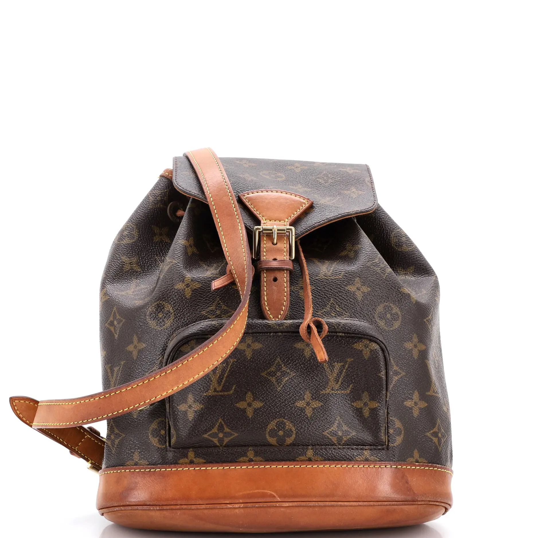Pre-owned Louis Vuitton Canvas Coated Backpacks Vintage Montsouris Backpack Monogram Canvas MM by Rebag