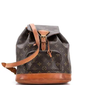 Pre-owned Louis Vuitton Canvas Coated Backpacks Vintage Montsouris Backpack Monogram Canvas MM by Rebag
