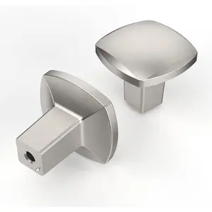 10 Pack Brushed Satin Nickel Square Zinc Cabinet Knobs Drawer Knobs Cabinet Hardware for Kitchen Cabinets Dresser Drawers