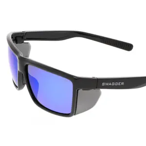 MCR Swagger Safety Glasses - Diamond Blue Mirror, Emerald Green Mirror & Gray Lenes -ANSI Z87.1 Certified