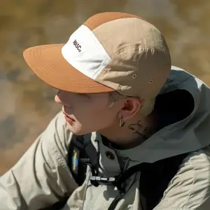 Japanese 5 Panel Patchwork Color Hip Hop Skateboard Baseball Caps Summer Sun Protection Outdoor  Quick Dry Camping Street Cap