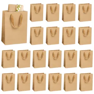 10/20pcs Small Kraft Paper Gift Bags 7.9x5.9inch, Perfect for Small Gifts Like Lipstick, Watches, DIY Designs, Write Your Wishes, Gift Wrapping Supplies, Gift Packaging