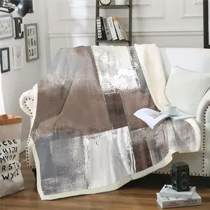 Multicolor Abstract Throw Blanket,Microfiber Polyester Sherpa Fleece,Modern,Unisex,All Seasons,Heavy Weight,0.86 Pounds