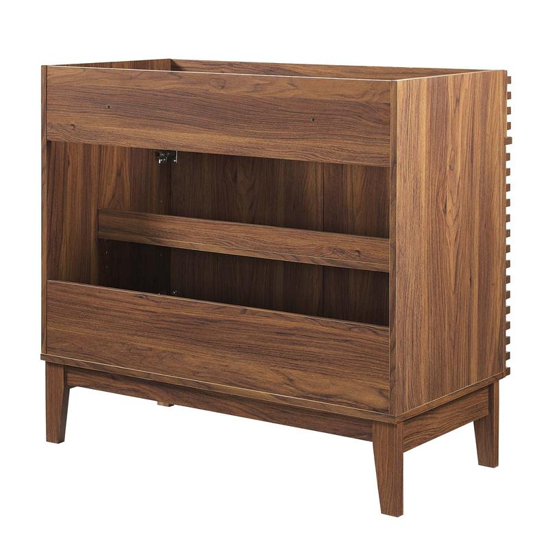 Modway Render 36" Bathroom Vanity Cabinet in Walnut