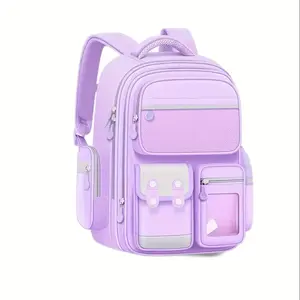Cute Backpack Large Capacity Lightweight Bookbag Kawaii Casual Outdoor Daypack Purple