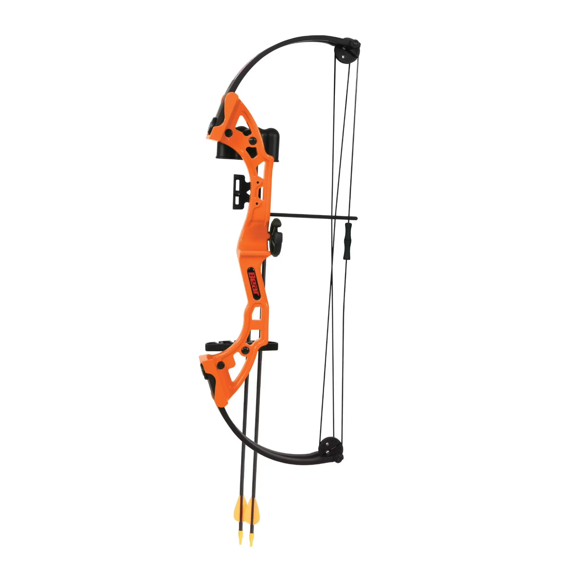 Bear Archery Brave Youth Compound Bow for Ages 8+ with 15-25 lb Draw Weight and 26" Axle-to-Axle for Right-Handed Use Orange