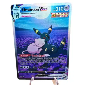 Umbreon VMAX & Mew Custom Rainbow Holo Card NEW Textured Version