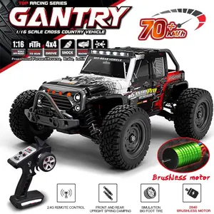 VISAS 16103Pro 70KM/H Professional RC Car Brushless Motor, 1:16 Scale 4WD High-Speed Off-road Climbing Vehicle Wtith LED Light