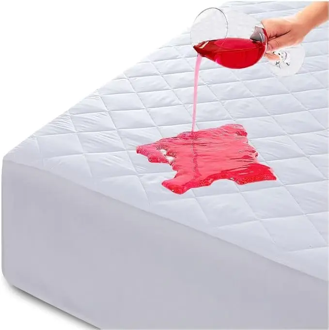 Quilted Waterproof Mattress Protector & Mattress Pad -16in Deep pocket-Noiseless, Soft& Breathable Mattress Protector