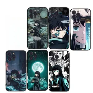 Muichiro Tokito Demon Slayer Hot Phone Cases for IPhone 17 Promax Pro Air 16 Plus 15 14 13 12 11 Silicone Soft Cover Protection Water Column fan