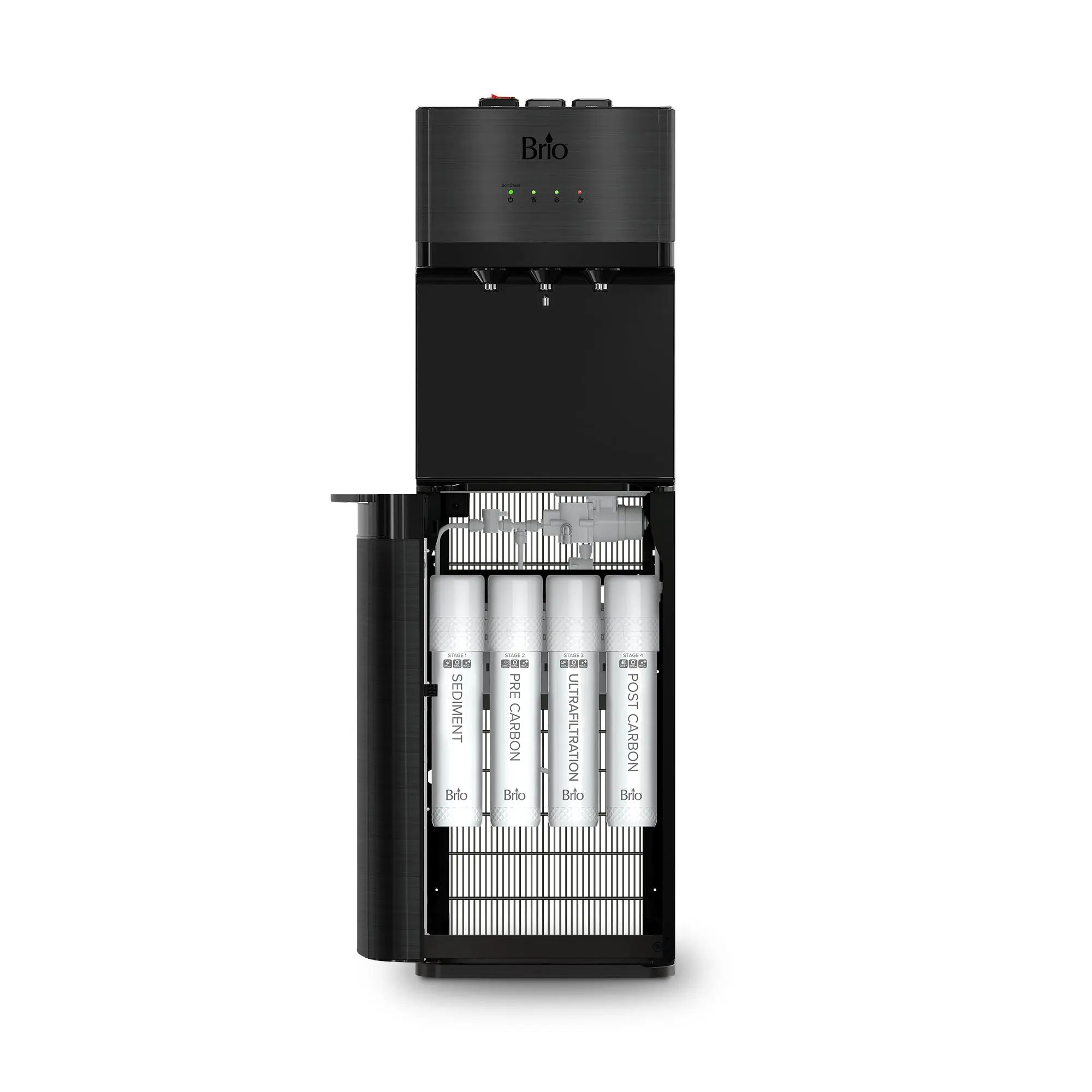 Brio 500 Series 4-Stage UF Black Stainless Bottleless Water Cooler