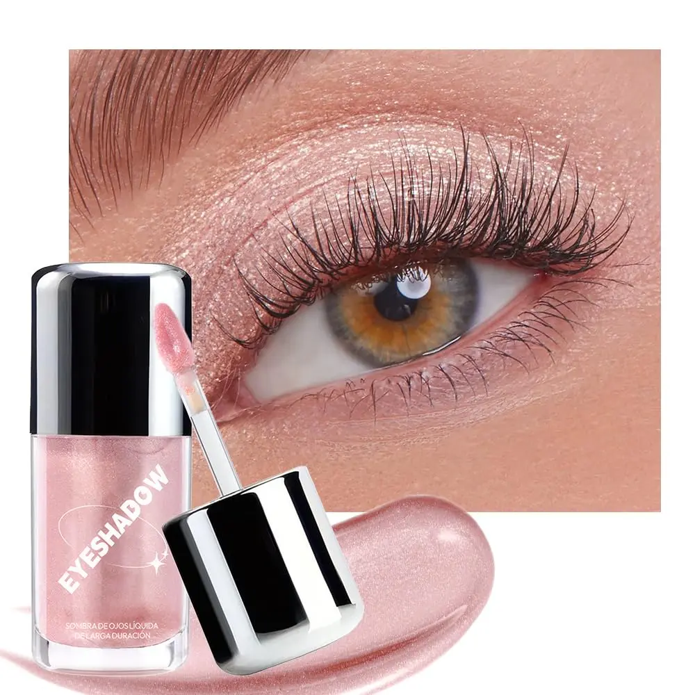 Coral Shimmer Liquid Eyeshadow, Hydrating Gel Cream for a Flawless Lid, Longwear Buildable & Blendable Pigment, Vegan & Cruelty-Free, Lightweight, Hyaluronic, Daily, Cosmetic, Nourishing
