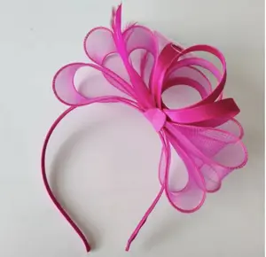 Sinamay bow headpiece with slim headband|Hat for Women Tea Party|  Kentucky hat| Derby fascinator| Wedding hat| Ready to ship