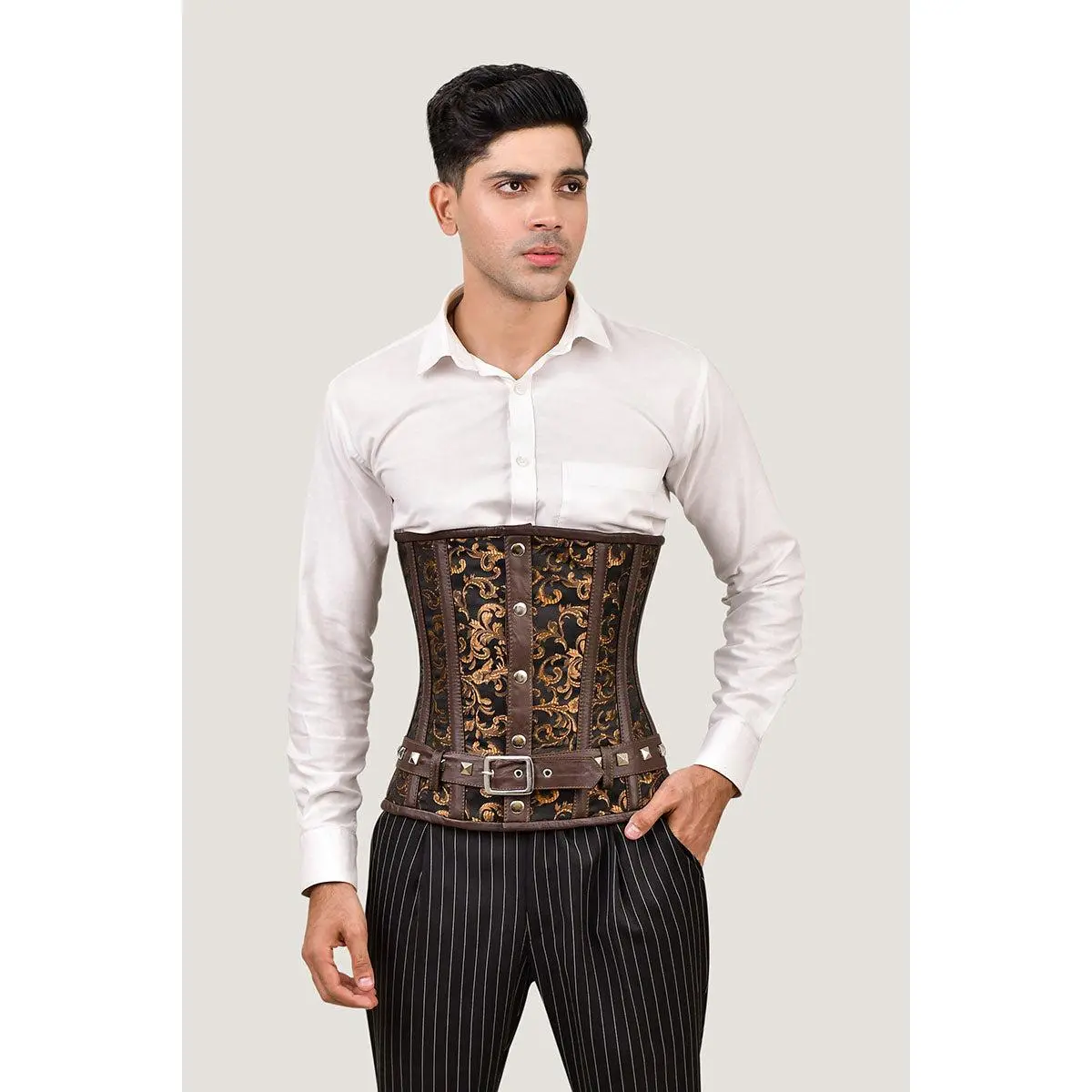 Men's Brown Underbust Corset –  Waist Trainer