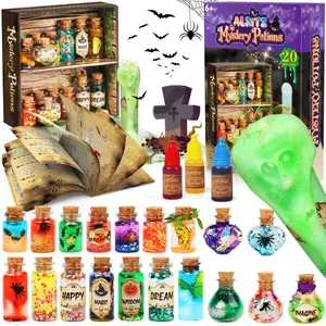 Alritz Mystery Potion Kit for Kids DlY 20 Magic Mix Witch Bottles Creative Christmas Decorations & Birthday Gift Toys Magic Workshop Craft Kit for Girls & Boys Ages 6+