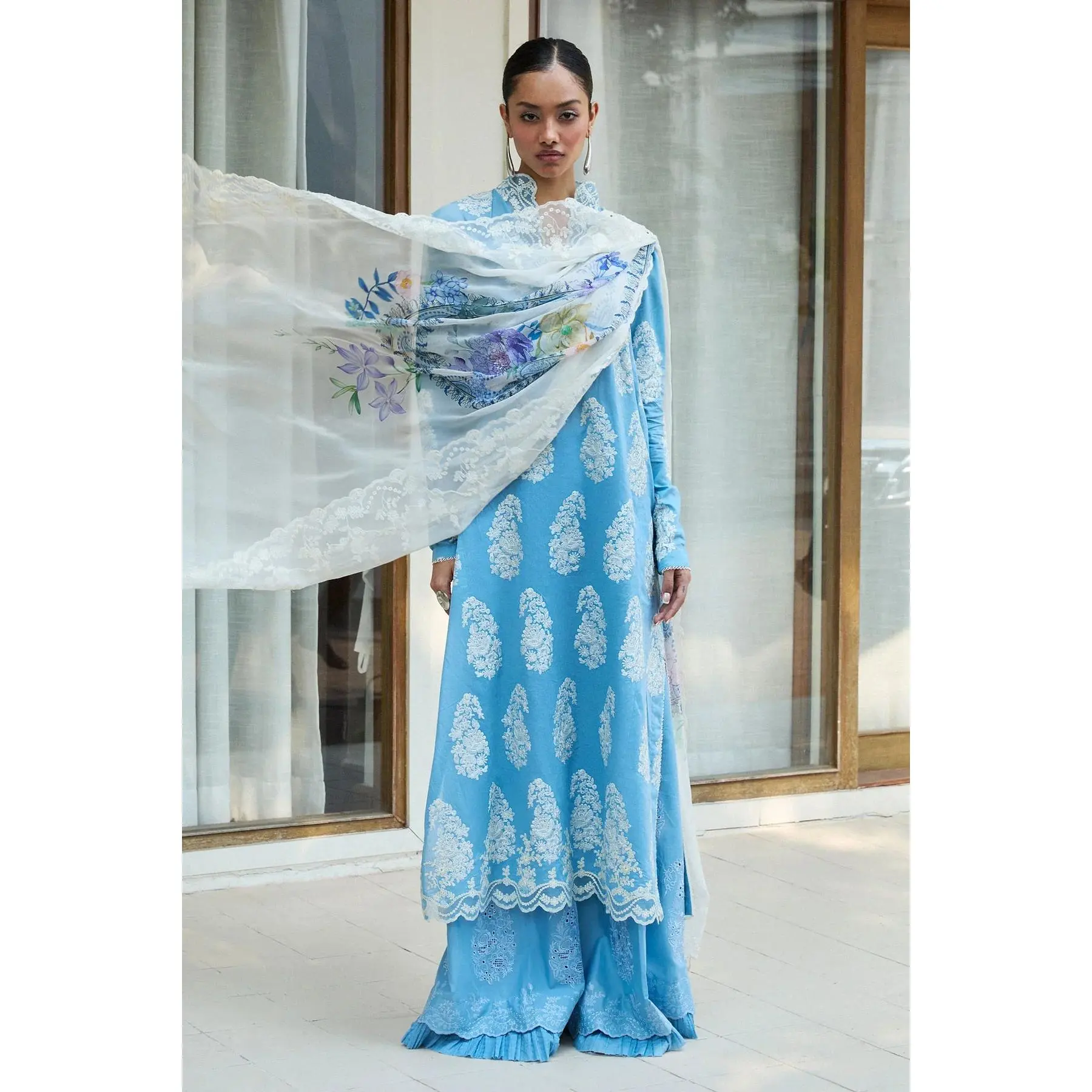 Zara Shahjahan - D6-B Rai Three Piece Embroided Lawn