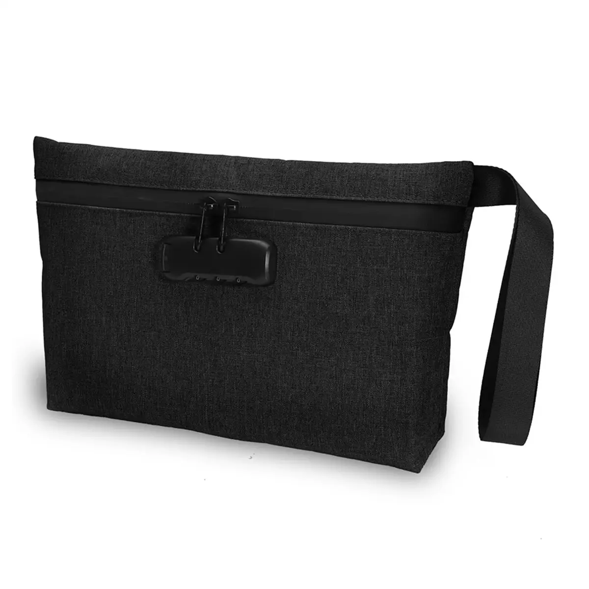Money Bag with Lock, Lockable Cash Bag, Waterproof Bank Bag with Zipper and Lock for Cash, Cell Phone B