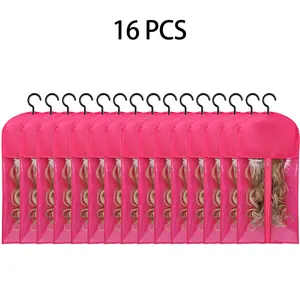 4/8/12/16Pcs Hangable Wigs Storage Bags With Hanger Orangizer Hair Extension Holder Wig Holder for Multiple Wigs Bags Storage Wig Hanger Rack for Multiple Wigs Hair Extensions, Wigs & Accessories Home / Salon / Travel