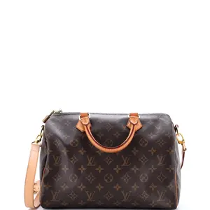 Pre-owned Louis Vuitton Canvas Coated Shoulder Bags Speedy Bandouliere Bag Monogram Canvas 30 by Rebag