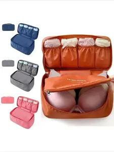 Portable Premium Travel Storage Bag - Multi-functional Organizer for Bra, Underwear, Toiletry & Cosmetic Ideal for Outdoor Trips