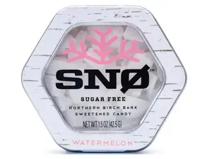 snow mints Watermelon KETO Xylitol Candy Chips - SNØ 1.5oz Tin - Sugar-Free Candy With Only 2 Ingredients | Low Carbs, Diabetic-Friendly, Non-GMO, Vegan, GF & Kosher | Purest candy in the world!