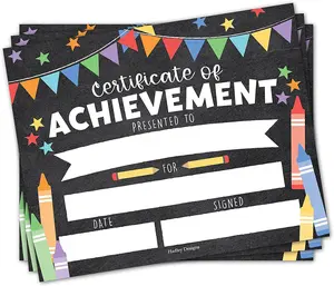 Kids Certificate of Achievement | Set of 25 | Trophies & Awards Great Behavior Positive Behavior