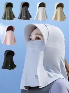 Solid Color Face Mask, Multifunctional Cycling Sun Protection Hat, Fashionable Breathable Face Cover for Women & Men, Fashion Accessories for Daily Wear, Protective Mask, Windproof Face Mask